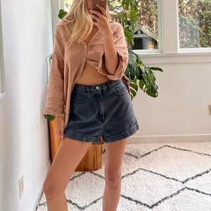 American Apparel Grey Denim Shorts